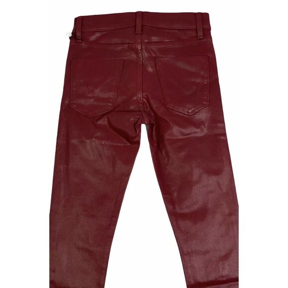 Hudson Womens Los Angeles Burgundy Mid Rise Flat F - Picture 5 of 8